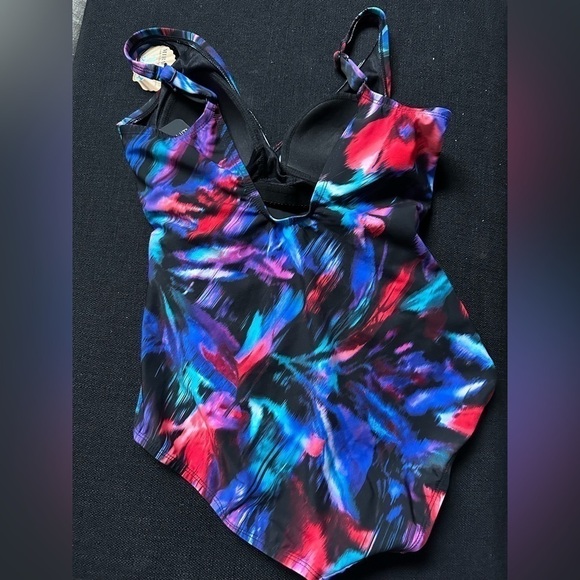 SWIMSUIT One Piece Miraclesuit Shaper Size 10 #6552988 Oceanus Blue Women V Neck - Picture 7 of 14